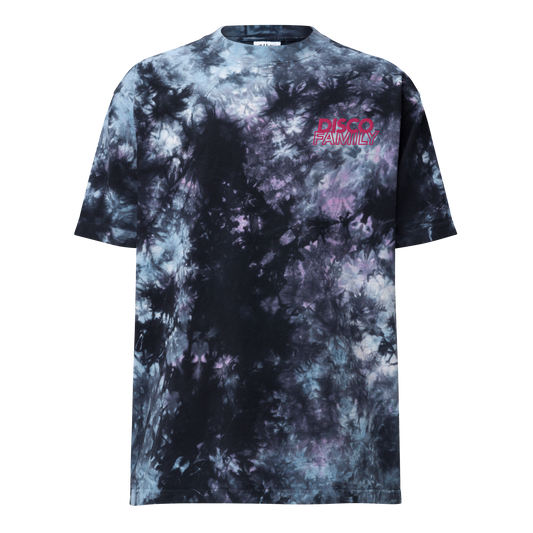 »Grace« – Oversized Tie-Dye T-Shirt | Pink Embroidery