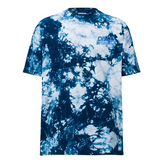 »Prince« – Oversized Tie-Dye T-Shirt | Blue Embroidery