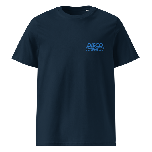 »Barry« – Unisex Organic Cotton T-Shirt | Blue Embroidery